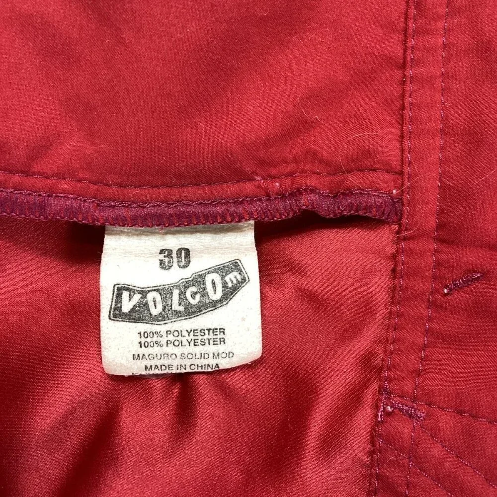 Volcom Board Shorts Swim Trunks Mens 30 Red #100P‎